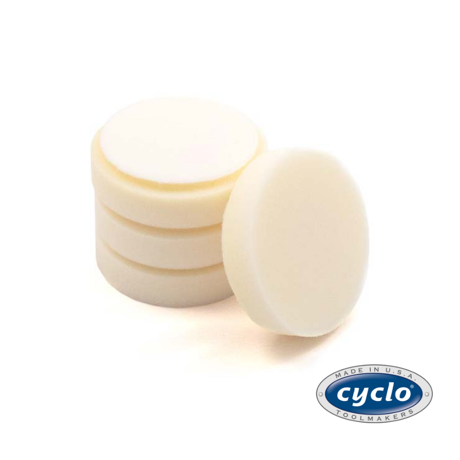 Cyclo Foam Polishing Pads (4" White Finishing, 4 Pk)