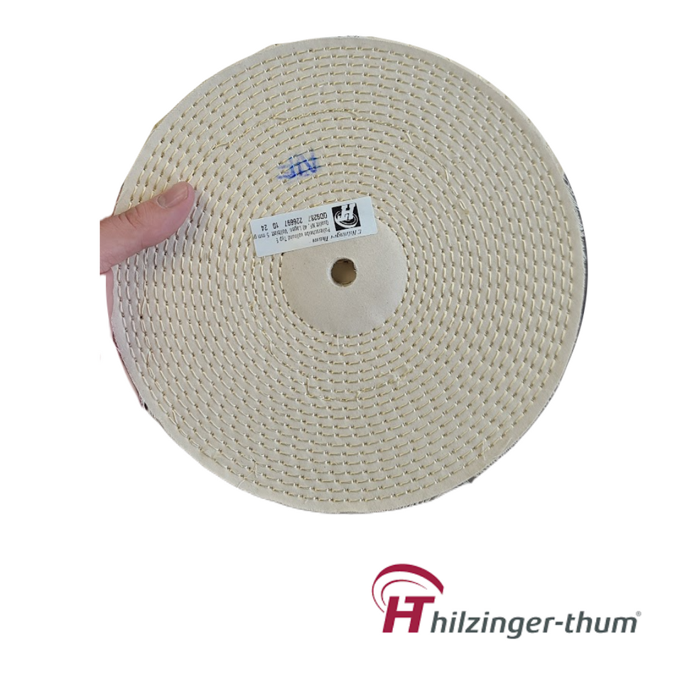 10" x 1/2" Premium Heavy Weight 86/82 Heavy Cut Stitched Full Disc Buffing Wheel