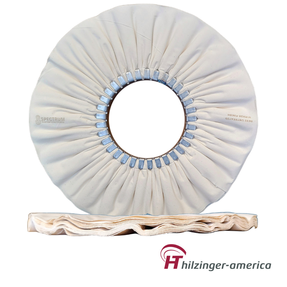 14" x 5" Premium 86/82 Untreated Mirror Finishing Airway Buffing Wheel (#1, 24 ply)