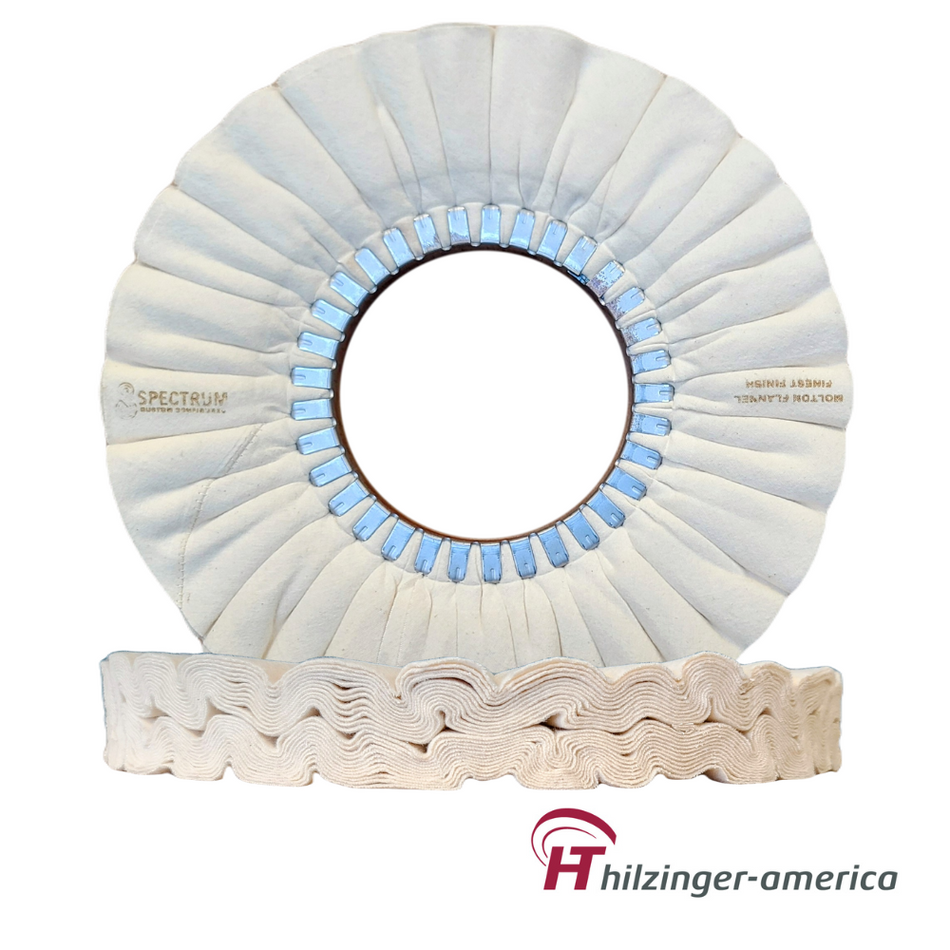 12" x 5" Premium Molton Heavy Flannel Finest Mirror Finishing Airway Buffing Wheel (#3, 24 ply)