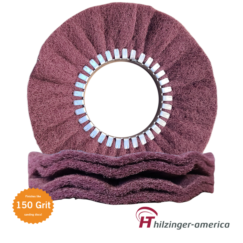 12" x 5" Premium Non-Woven Abrasive Satin Airway Wheel (Medium, 4 Ply)