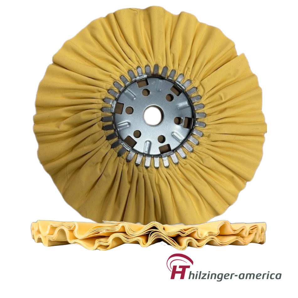 14" x 5" Premium Yellow Primary Cut Airway Buffing Wheel (#4, 16 ply)