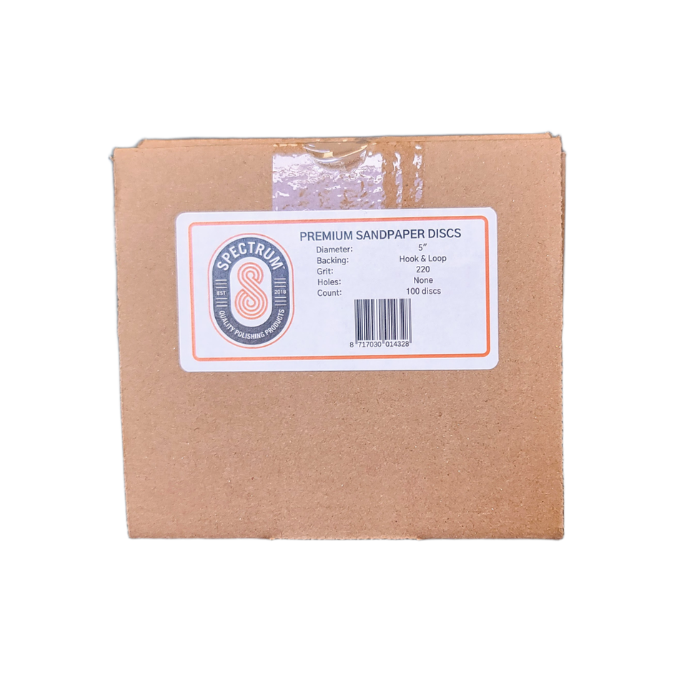 220 Grit Hook & Loop Sandpaper Discs (3", 5", 6")