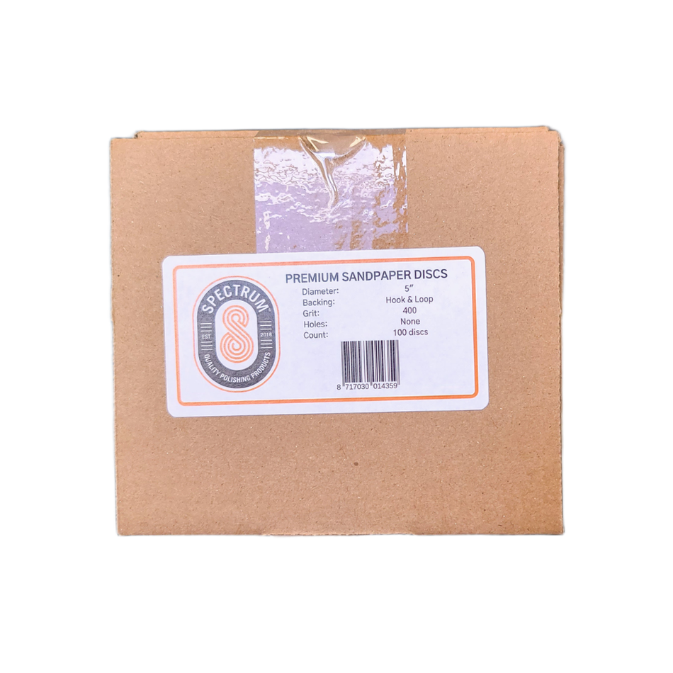 400 Grit Hook & Loop Sandpaper Discs (3", 5", 6")