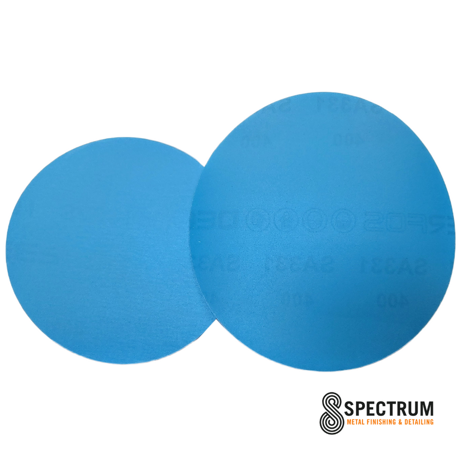 Blue Ultra Premium 400 Grit Hook & Loop Sandpaper Discs (3", 5", 6")