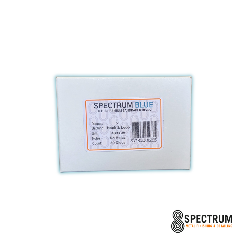 Blue Ultra Premium 400 Grit Hook & Loop Sandpaper Discs (3", 5", 6")