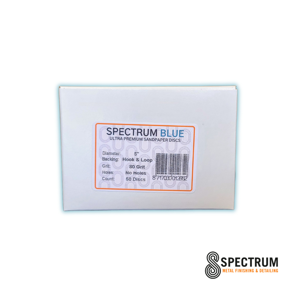 Blue Ultra Premium 80 Grit Hook & Loop Sandpaper Discs (3", 5", 6")