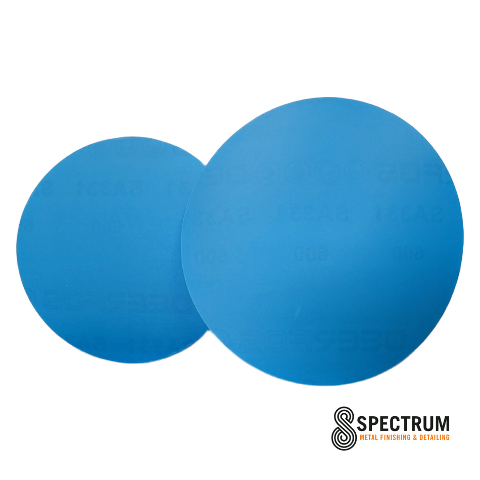 Blue Ultra Premium 600 Grit Hook & Loop Sandpaper Discs (3", 5", 6")